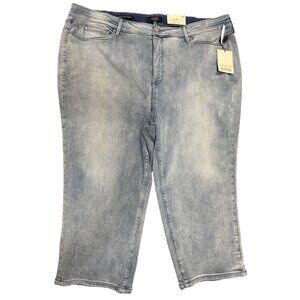 NYDJ Jeans Womens 24W Marilyn Straight Crop Thigh Shaper High Rise Claffection